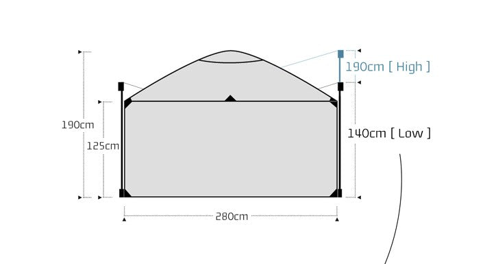 BackCountry 280 shelter WARM GRAY DAC ver.