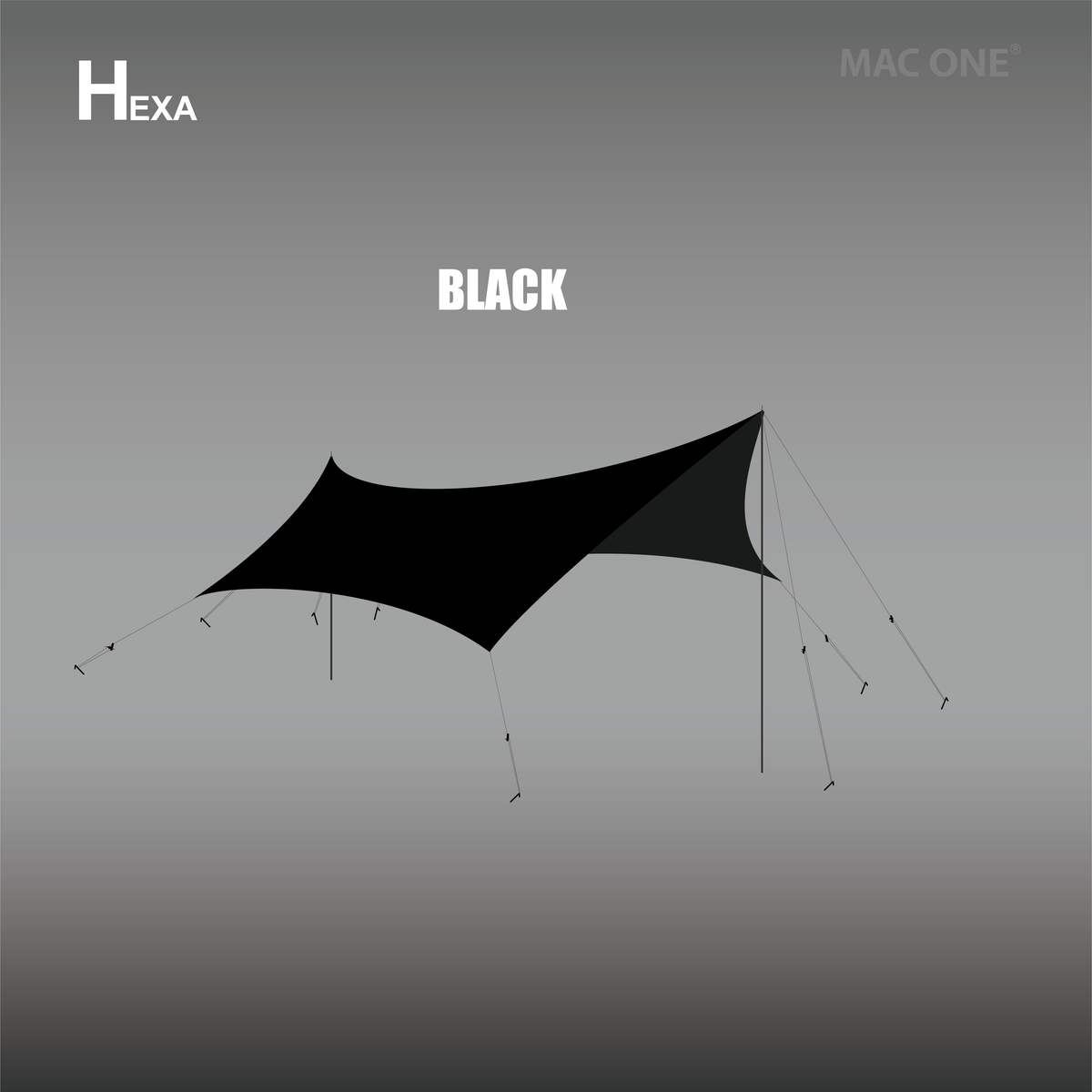 Macone マックワンウイングタープ チャコール MacOne Wing Tarp Macone マックワンウイングタープ チャコール MacOne Wing Tarp