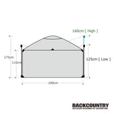 BackCountry 240 shelter CHARCOAL BLACK
