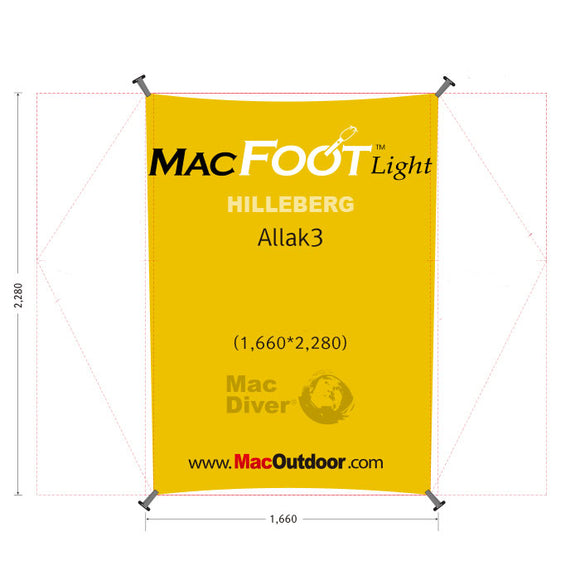 Hillberg アラック3  インナー用 グランドシート Mac Foot Light