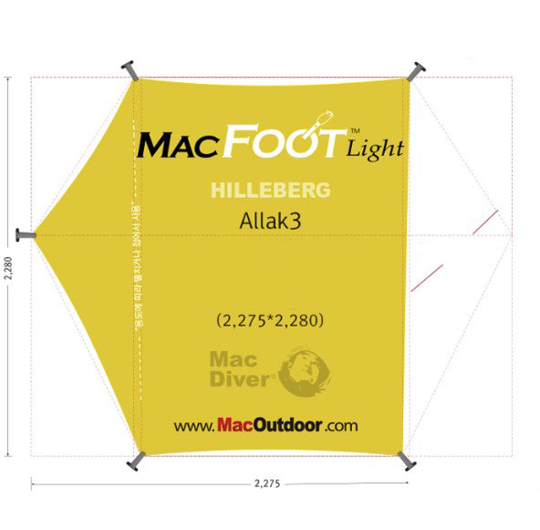 Hilleberg ヒルバーグ アラック3 一体型 Mac Foot Light