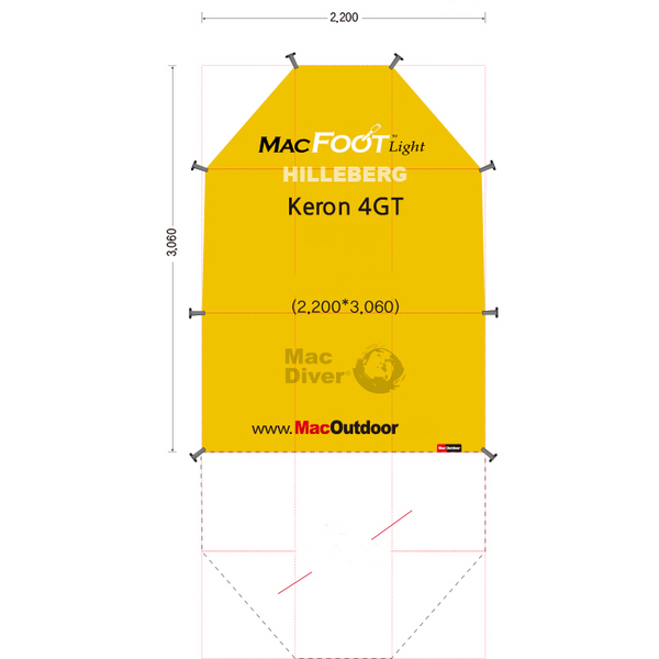 Hillberg ケロン4GT 後室含む グランドシート Mac Foot Light – eight