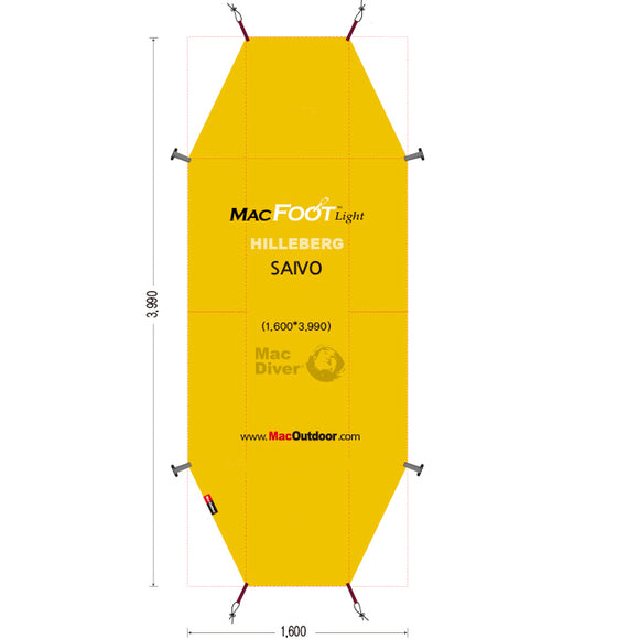 ヒルバーグアトラス用フットプリント Mac Outdoor Mac Foot - テント 