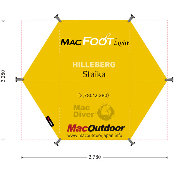 Hillberg スタイカ  一体型 グランドシート Mac Foot Light