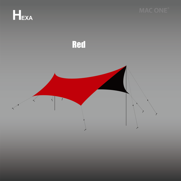 MacOne ヘキサタープ L (red) MacOne Hexa RED L – eight