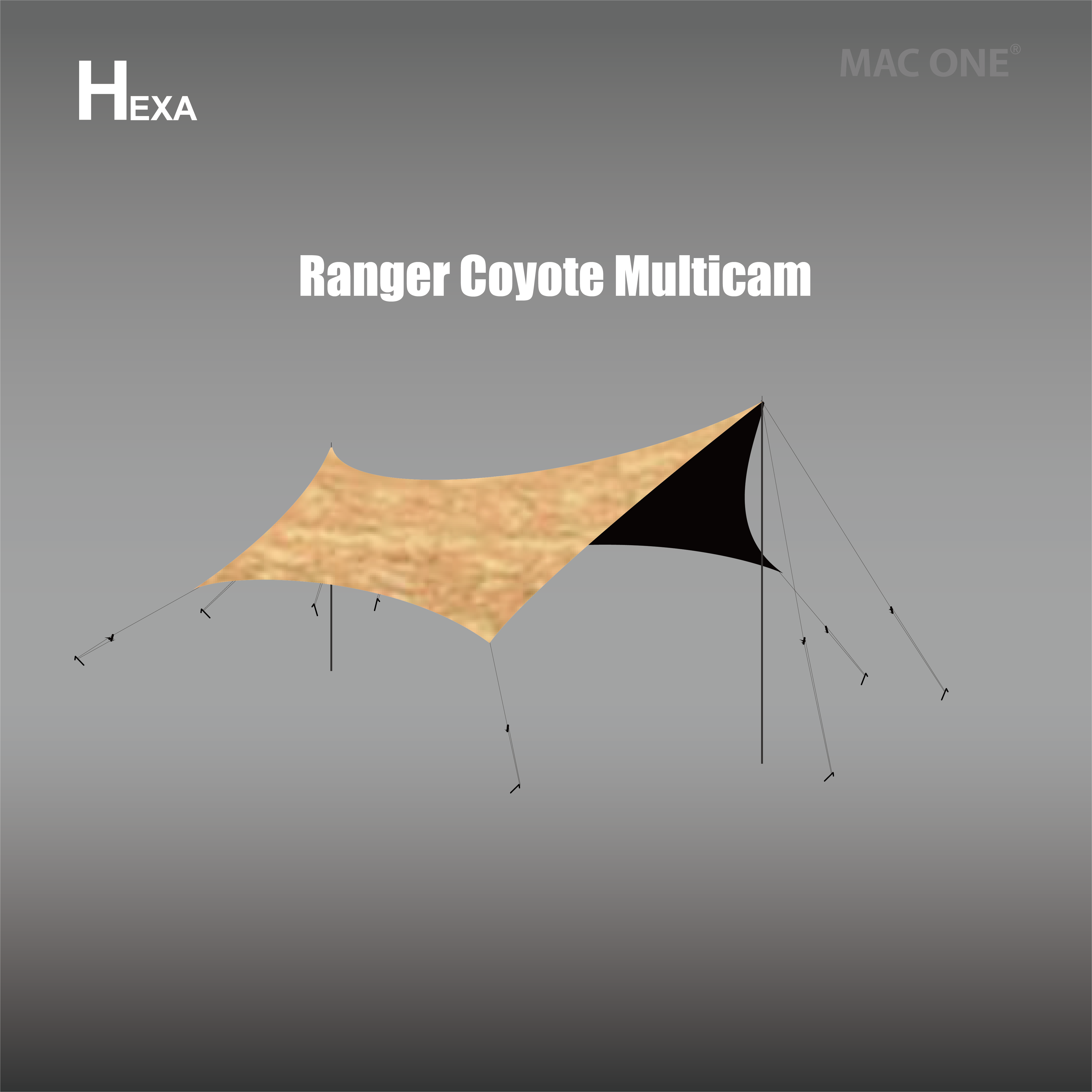 マックワン MAC ONE HEXA TARP(L) チャコール 美品 MacOne Hexa L – eight