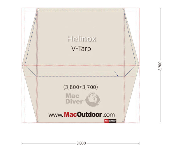 Helinox V-TARP 一体型 グランドシートFire Proof